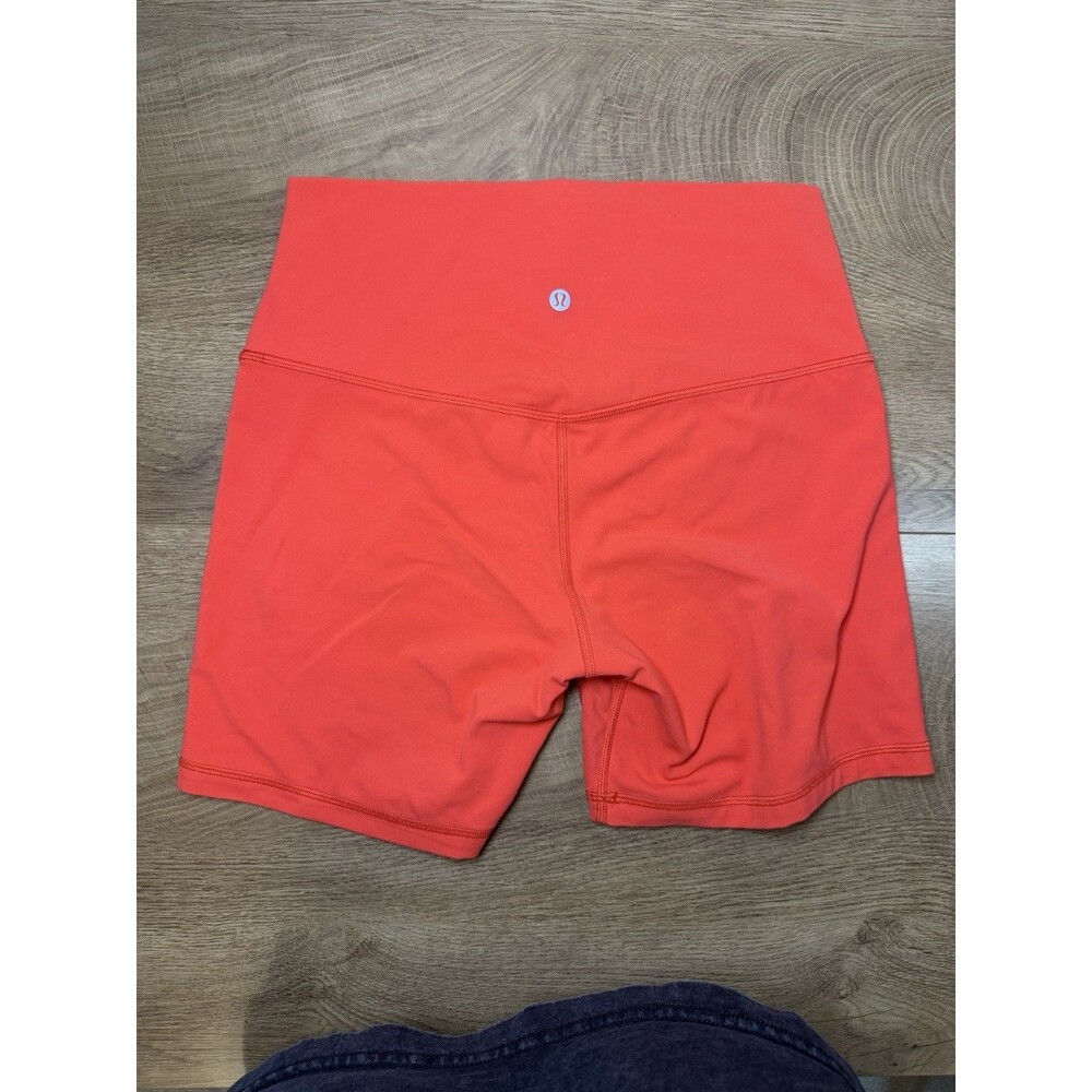 Lululemon Align High Rise Pink Short Inseam 6" Lined Nulu Women's Size 10
